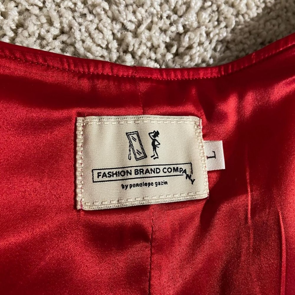 Fashion Brand Company Red Vinyl Dress NWOT - Picture 4 of 8